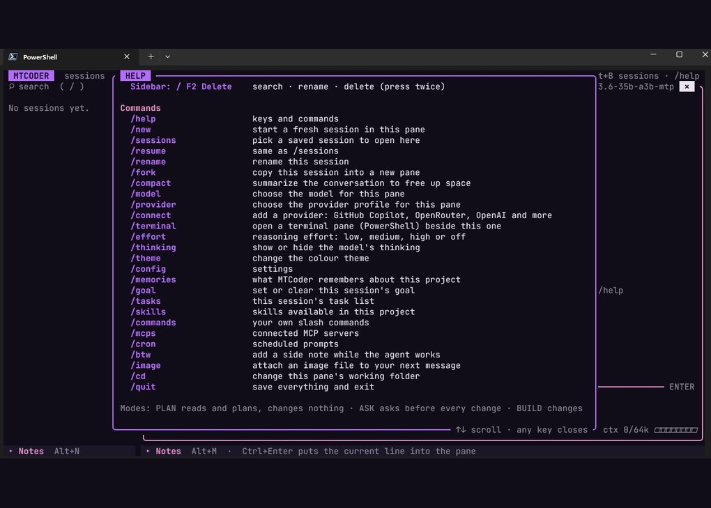 mtcoder-gallery-commands MTCoder slash command list